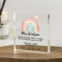 Personalised Pastel Rainbow Teacher Thank You Block, thumbnail 1 of 2