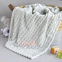 Personalised Grey Unisex Embossed Baby Blanket, thumbnail 2 of 11