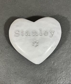 Personalised Pet Marble Heart, 3 of 4