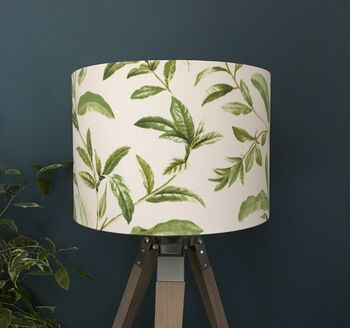 Oasis Spruce Green Botanical Drum Lampshade, 7 of 10