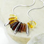 Sterling Silver And Amber Designer Necklace, thumbnail 1 of 4