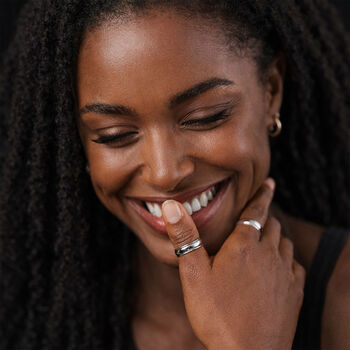 Personalised Sterling Silver Spinner Ring – 5mm, 3 of 9