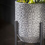 Hammered Washed Grey Metal Planter – Two Sizes, thumbnail 2 of 2