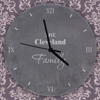 Personalised Family Slate Clock, 3 of 3