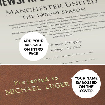 Manchester United Treble Winners Personalised Book, 3 of 9