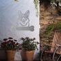 Personalised Welsh Corgi Welcome Metal Wall Art Sign For Home And Garden Decor, thumbnail 6 of 11