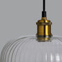 Reeded Glass Pendant Light A, thumbnail 3 of 5