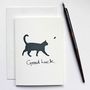 Good Luck Black Cat Greeting Card, thumbnail 1 of 2