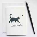 Good Luck Black Cat Greeting Card By The Sardine S Whiskers