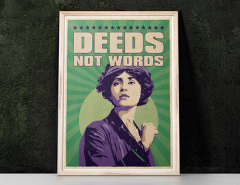 Emmeline Pankhurst Suffragette Art Print 03 | Feminist Wall Art | Suffragette Poster | Women's Rights Poster | Feminist Quote Poster, 4 of 4