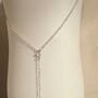 Sterling Silver Heart Lariat Necklace With Love Stone, thumbnail 3 of 6