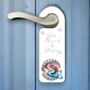 Personalised Mermaid Sleeping Blue Door Hanger, thumbnail 1 of 2