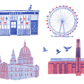London Locations Risograph Print, 2 of 5