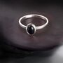 Oval Black Onyx Ring In Sterling Silver, thumbnail 1 of 3