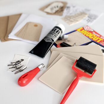 Premium Linocut And Print Making Kit With Cards, 6 of 8