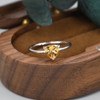 Genuine Yellow Citrine Ring In Sterling Silver, 5 of 11