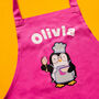 Personalised Penguin Design Children’s Apron, thumbnail 1 of 7