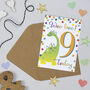 Dino 9th Birthday Card, thumbnail 1 of 2