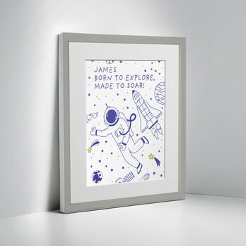 Personalised Space Children’s Nursery Framed Print, 6 of 10