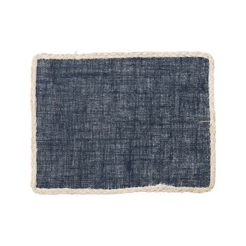 Ink Blue Jute Placemats Set Of Four, 5 of 6