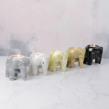 Marble Elephant Tea Light Holder, 9 of 12
