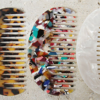 Oval Resin Hair Comb, 2 of 8