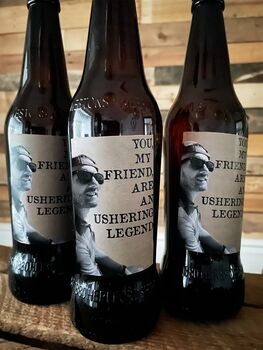 Personalised Beer Label Usher Gift, 3 of 3