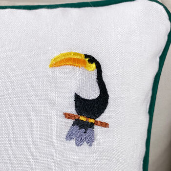 Children's Rainforest Embroidered Nursery Cushion, 4 of 8