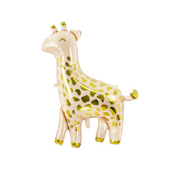 Large Cream And Gold Foil Giraffe Balloon, 2 of 3