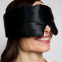 Silk Addict 100% Mulberry Silk Weighted Sleep Mask Black, thumbnail 2 of 6