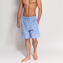 Men's Blue And White Striped Pyjama Shorts, thumbnail 1 of 3
