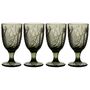 Set Of Four Vintage Embossed Coloured Wine Glasses, thumbnail 2 of 5