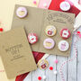 Winter Warmer Winter Drinks Badges, Pack Of Four, thumbnail 4 of 5