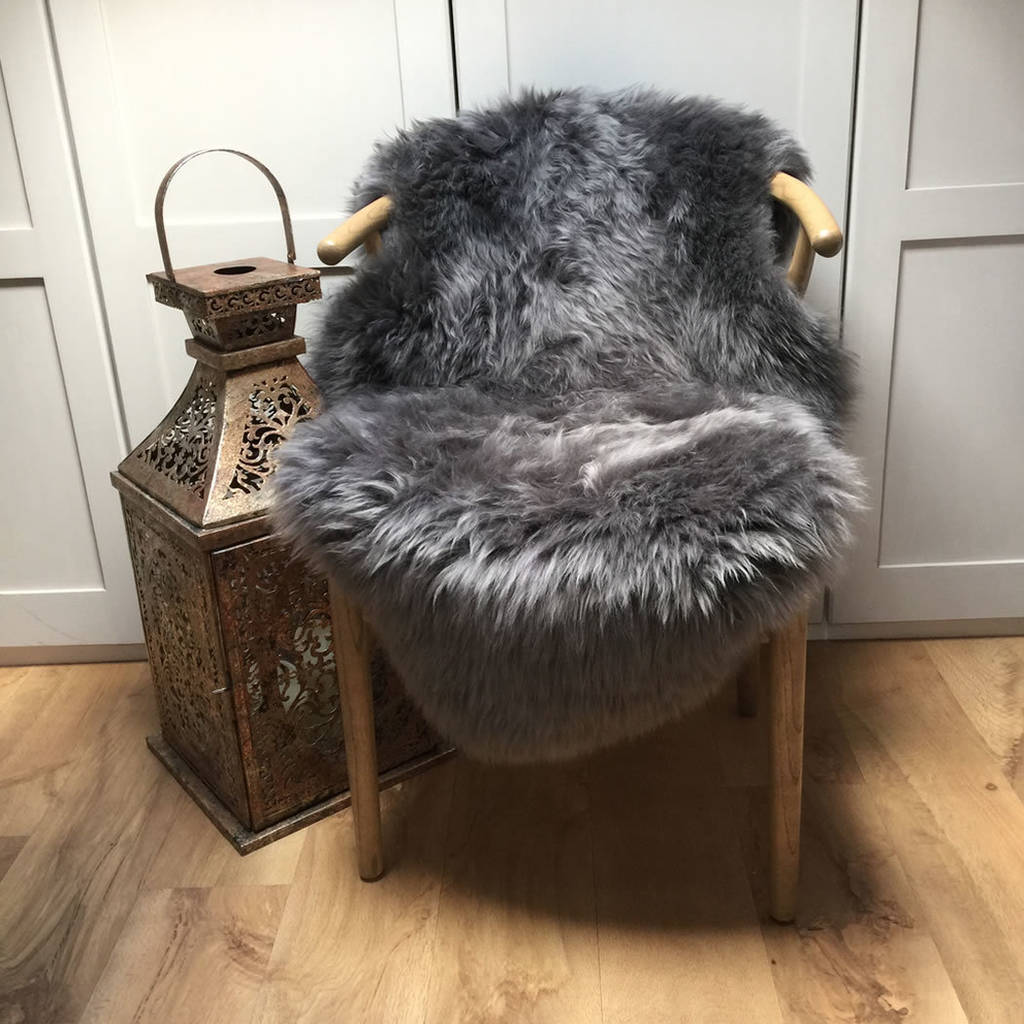 luxury platinum grey sheepskin rugs by cowshed interiors