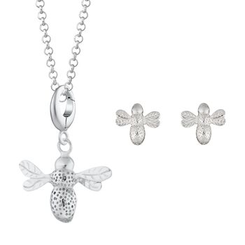 Bee Jewellery Set, Sterling Silver Or Gold Plated, 6 of 12