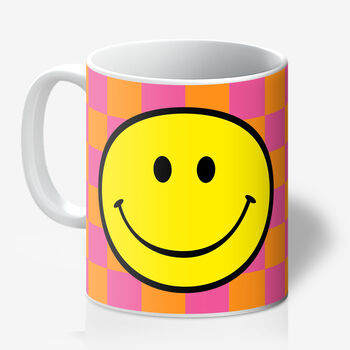 Checkmate Checkerboard Smiley Face Mugs Choice Of Six Colours, 12 of 12