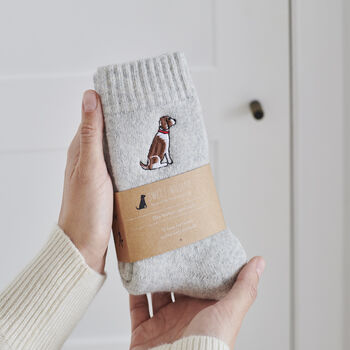 Organic Liver And White Springer Spaniel Tea Towel – A Delightful Gift For Dog Lovers, 8 of 11