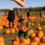Handmade Felt Radley The Bear Hanging Autumn Decoration, thumbnail 4 of 4