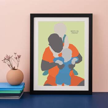 Daddy And Me Modern Silhouette Print, 2 of 10