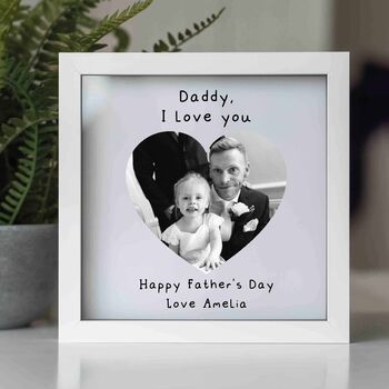 Personalised Heart Photo Glass 3D Printed Frame, 2 of 3