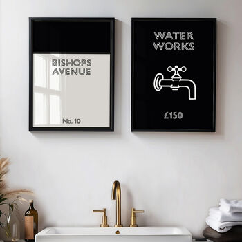 Set Of Two Monopoly Print Property And Waterwork, 6 of 10