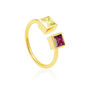 Open Ended Princess Cut Gemstone Ring, thumbnail 5 of 7