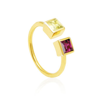 Open Ended Princess Cut Gemstone Ring, 5 of 7