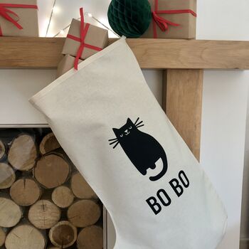 Personalised Christmas Cat Stocking, 7 of 7