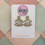 Pearl Clam Glitter Resin Earrings / Pearl And Glitter Resin Jewellery Iridescent Sea Gift / Beach Wedding Jewellery Nautical Sparkle Accessory / Under The Sea Statement, thumbnail 1 of 5