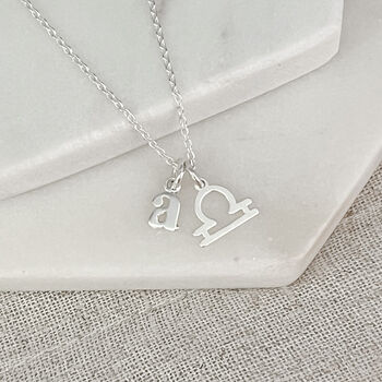 Personalised Sterling Silver Libra Necklace, 3 of 6