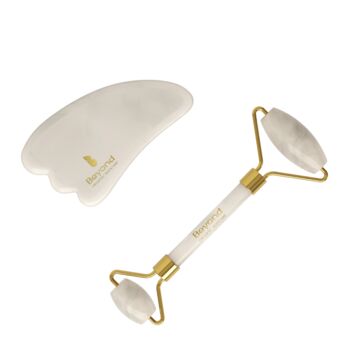 Beyond White Jade Face Roller And Gua Sha Set, 2 of 3