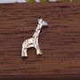 Giraffe Stud Earrings In Sterling Silver, thumbnail 2 of 11