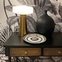 Pleat White Glass And Brass Table Lamp, thumbnail 11 of 12