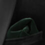 Mens Green Oversized Velvet Bow Tie And Pocket Square, thumbnail 4 of 4